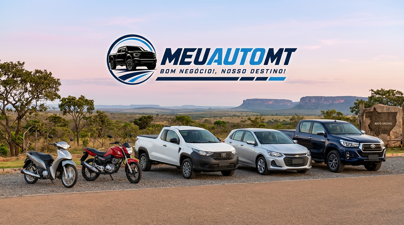 Showroom MeuAutoMT com veículos em exposição